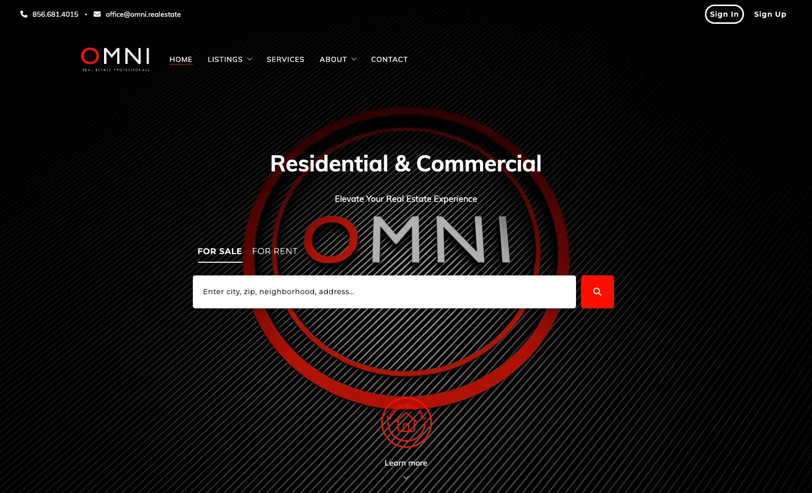 OMNI agent website with live IDX search across South Jersey